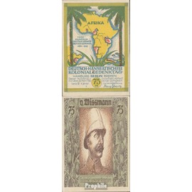 Banknote Berlin Notgeld: 88.3 Picture 5 Notgeld of German.-hanseatic Kolonialgedenktages uncirculated 1921 75 Pfennig Berlin German.-Hanseatisch (money for collectors - no means of payment) plants/m