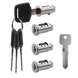 MIPIACE Pack of 4 Roof Rack Security Lock Cores Roof Box Lock with 4 Keys 1 Control Key Lock Parts for Roof Racks Lock Cylinder for Roof Boxes Cross Bars