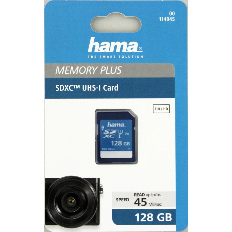 Hama Class 10 SDXC Memory Card 128 GB / UHS-I