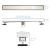Kuaisailsk Linear Shower Drain ，24 Inch Brushed 304 Stainless Steel