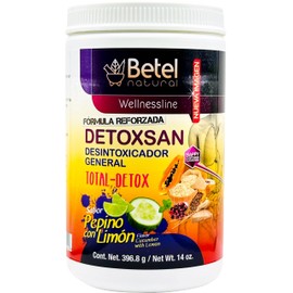 Betel Natural Detoxsan Total Detox Powder - Healthy Easy Cleansing/Desintoxicacion Natural para Todo 14 Ounce (14 Oz, Pepino con Limon)
