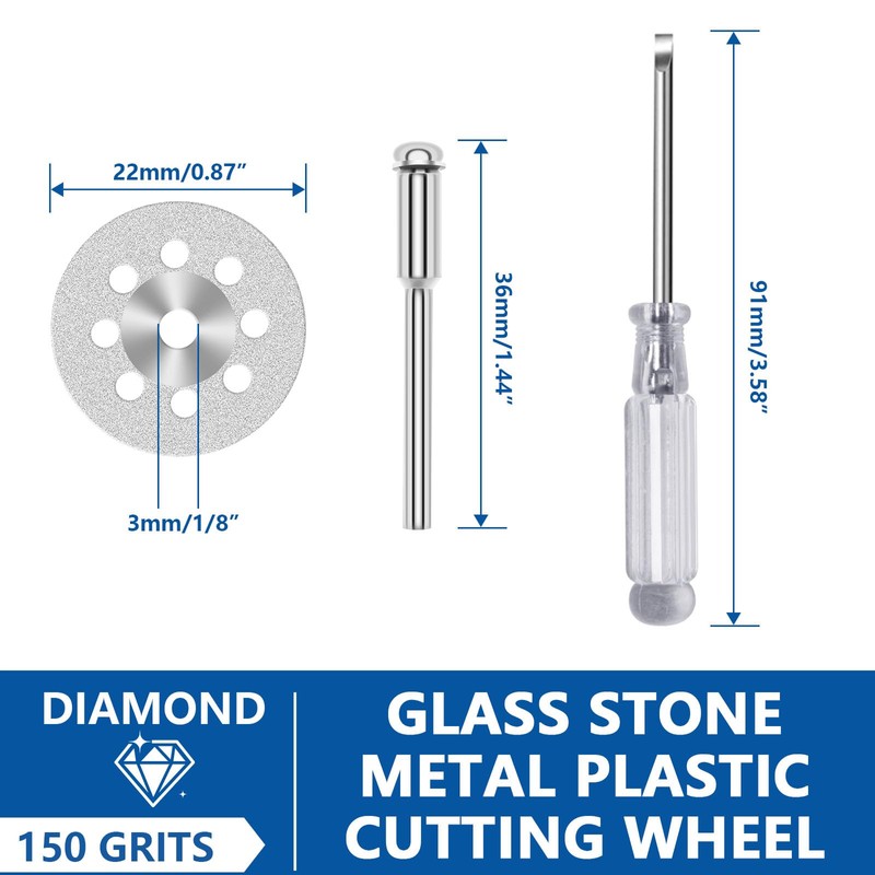 20 pcs Diamond Cutting Wheel Cut Off Discs for Rotary