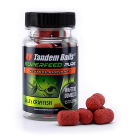 Tandem Baits SuperFeed Pure Dumbells Wafters Salty Crayfish | Carp Fishing Hookbaits | Wafters Fishing Bait | Carp Fishing Bait | Carp Bait | Carp Fishing Accessories for Monster Fish 15x12mm 30g