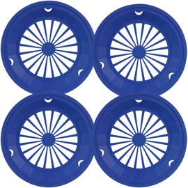 Cooking Concepts Sturdy Vented Paper Plate Holder - 4 Pack (Dark Blue)