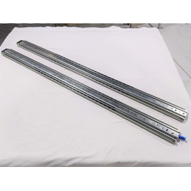 1 Pair 48" Full Extension 500 LB Capacity Drawer Slides Roller Balls Lock in/Out Triggers on one Slide