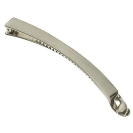 OVER RAG Metal Banana Clip, Simple Banana Clip, Metal, Banana Clip, Silver, Gold, Banana Clip, Elegant, Banana Clip, Hair Accessory, Hair Accessary, Clip, Adult, Cute, Present (Silver)