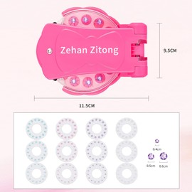 Hair Bedazzler Kit, Diamond Hair Machine, with 180 Hair Glitter Gems, Hair Jewellery Machine, Glitter Stones Hair, Hair Gemstone Styler, for Girls, Children, Women (B)