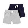 Carter's Baby Boys' 2-Pack Shorts (18 Months, Navy/Heather)
