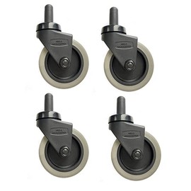 Replacement Casters Compatible with Rubbermaid WaveBrake Mop Bucket Casters - 3" Non-Marking Wheels Set of 4