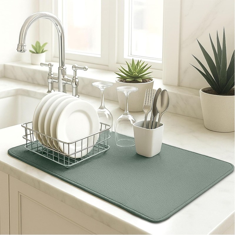 Microfibre Dish Drying mat XXL for Kitchen Draining Board Mat