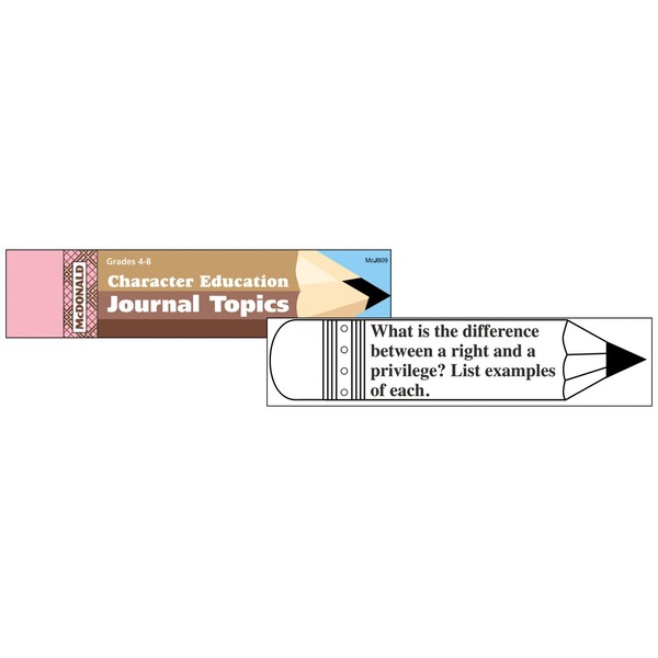 McDonald Publishing MC-J809 Character Education Journal Booklet, 0.3" Height, 1.9" Wide, 8.3" Length