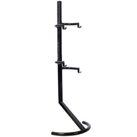 LOPOO 2-Bike Indoor Garage Wall Mounted Bicycle Storage Rack, Adjustable Height, Heavy-Duty Steel, Black