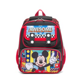 Ruz - Mickey Mouse 12 Inch Pre-School backpack with Padded Back and Adjustable Straps, Medium, A28227