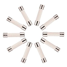 BOJACK T15A250V Fusibles de cerámica de fusión lenta 6x30 mm 15A 250V 15 amp 250 Volt 0.24 x 1.18 Pulgada Tubo de cerámica Fusibles de tiempo de retraso (Paquete de 20)