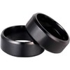 Simple Stainless Steel Ring for Men Women Black 8mm