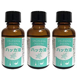 Peppermint Oil, 1.0 fl oz (30 ml), Natural Peppermint Oil, Solution Aroma, Outdoor, Bath (1.0 fl oz (30 ml) x 3 Bottles (30 ml) Total 3.1 fl oz (90 ml)
