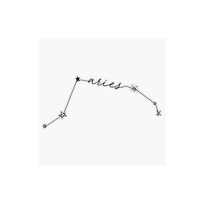 Aries Zodiac Constellation Doodle Bumper Sticker Vinyl Decal 5 inches