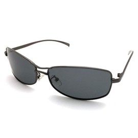 Glasses, Glasses, Polarized Sunglasses, Metal Frame for Japanese, Gunmetal × Polarized Smoke