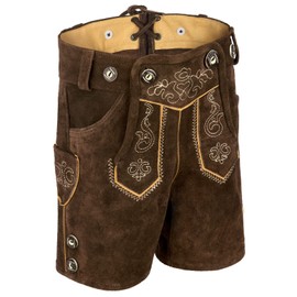 TR Martha Children's Leather Shorts, dark brown