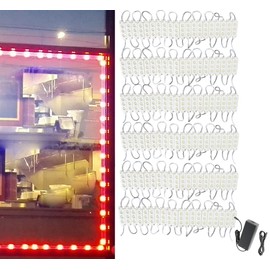 60ft Super Bright storefront LED Light Red 5630 Injection Module with UL 12v AC Power Package
