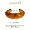 HUAYUNFANG Acrylic Resin Bangle Bracelet for Women Tortoiseshell Chunky Resin