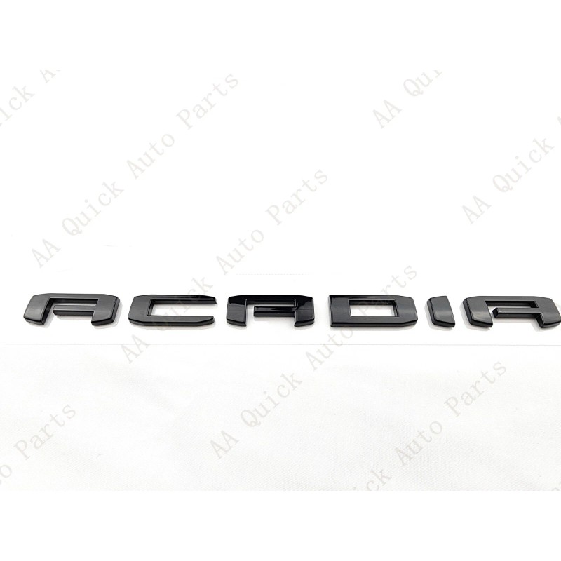 GMC 1PC Gloss Black Door Rear Tailgate Acadia Letter Emblem