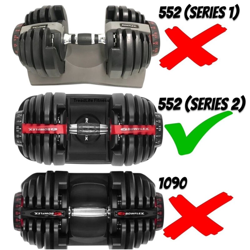 TreadLife Fitness Dumbbell Handle Replacement BOWFLEX 552 Compatible - SelectTech