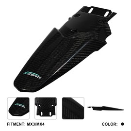 Funparts Carbon Fiber Rear Fender Protector Mudguard for Talaria Sting MX3 MX4 MX5 Pro Electric Dirt Bike EBike
