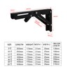 Black Folding Shelf Brackets Max. Load 220 lb, Heavy Duty