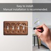 YDJSA 4-Gang Four Light Switch Plate Handcrafted North American Walnut