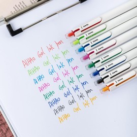 AIHAO Gel Pens 0.7mm Medium Point, Retractable Colored Ink Pens, Smooth & Quick-Dry, No Smear & No Bleed, Comfortable Grip for Journaling & Note Taking, 8-Pack Silent Click