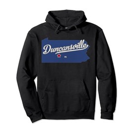 Duncansville Pennsylvania PA Map Pullover Hoodie
