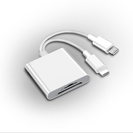 Summer 2 In 1 SD Card Reader, 1 Count Portable Type-C Card Reader, Phone Accessories, Dual Slots Memory Card Reader for Game, Office Supplies