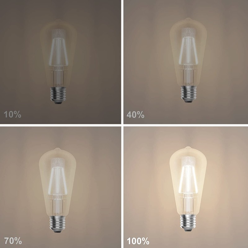 Ralbay Dimmable E26 Vintage LED Edison Bulbs 60 Watt Equivalent