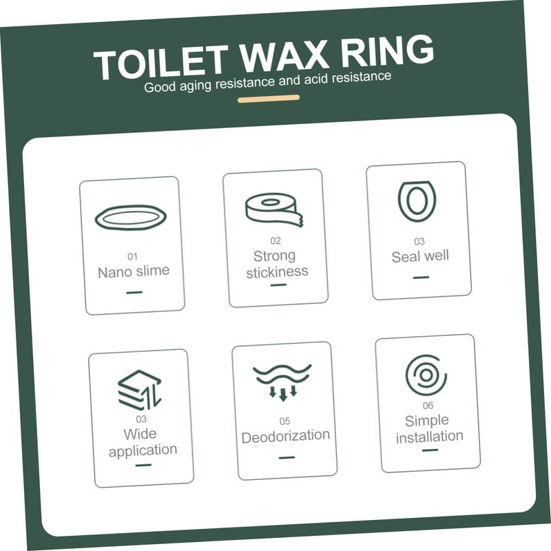IWOWHERO Toilet Bowl Gasket Seal Thickened Toilet Sealing for Leak