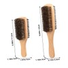 Baluue 2sets Double-sided Boar Bristle Hair Brush for Men Fine
