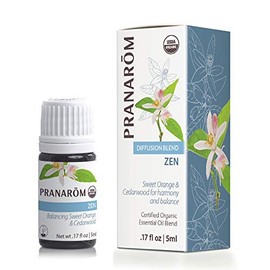 Pranarom - Zen Essential Oil Blend (5ml) - Lime, Cedarwood, Frankincense, Lavender, Cinnamon Bark, and Vanilla - 100% Pure Essential Oil for Confidence &Vitality | USDA and ECOCERT Certified Organic