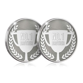 The Koin Club Brother Keepsake Coin Birthday Present Gift for Him Metal Charity Coin & Pouch