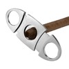 cgaplus 2-Finger Leather Cigar Case with Cutter Leather Lined Cigar