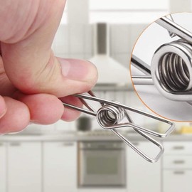 Konten Clothespins Pinch, Stainless Steel, Set of 60, Indoor/Outdoor Clips, Convenient, Durable, Room Drying, Rust Resistant