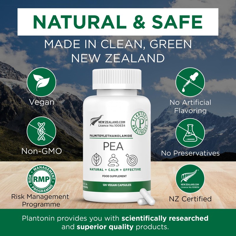 Plantonin - Palmitoylethanolamide Pea Supplement 600mg - Micronized Pea Supplements