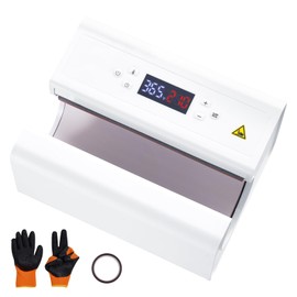 Happybuy Auto Tumbler Heat Press Machine, Mug Heat Press for 11-30oz Sublimation Tumblers, Heat Up Fast and Even, Tumbler Press with Tape and Glove, Temp and Time Setting, for Tumblers, Mugs, White