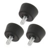 P Prettyia Rubber Feet, Monopod Leg, 3 Piece/pc with 1/4