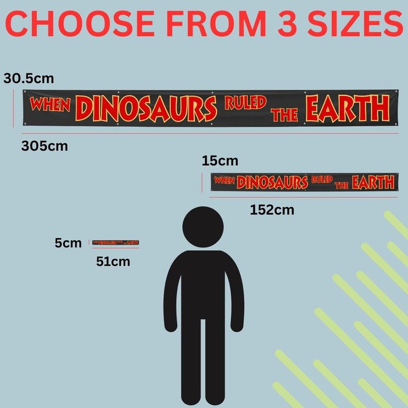 Banner When Dinosaurs Ruled the Earth (2 x 20 pulgadas)