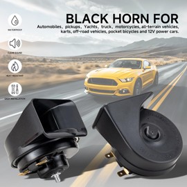 FARBIN Car Horn 12V Electric Waterproof Loud Motorcycle Horns Replacement Universal Horn Kit Fit for Any Vehicle Truck SUV Boat (TY75)