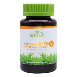 Coenzima Q-10 Vitaminas Y Minerales 60 Cápsulas Vidanat Sabor Sin sabor