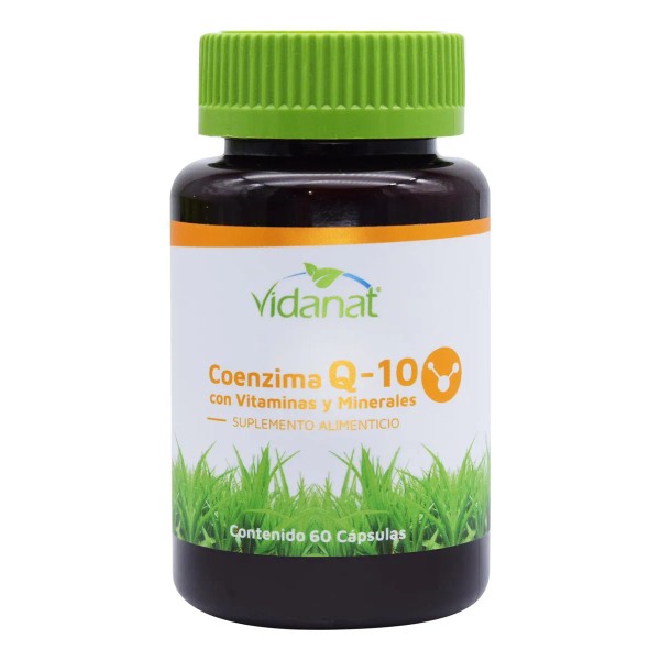 Coenzima Q-10 Vitaminas Y Minerales 60 Cápsulas Vidanat Sabor Sin