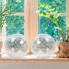 Crackle Globe LED Lamp Battery Operated with Timer, Lighted Glass