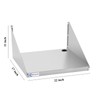 Stainless Steel Microwave Shelf 17"x22", Wall Mount Kitchen Shelf