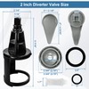 2" Hot Tub Diverter Valve Kit Stem with Cap Handle